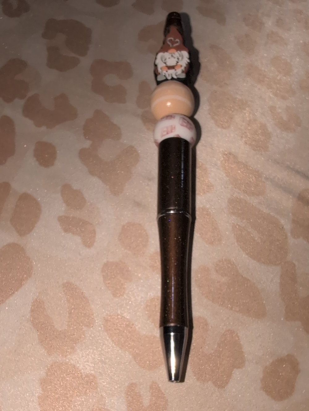 Brown Pen With Coffee Motif